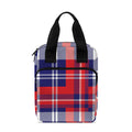 USA Plaid Pattern Print Bible Tote Bag