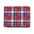USA Plaid Pattern Print Bifold Wallet