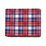 USA Plaid Pattern Print Bifold Wallet