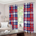 USA Plaid Pattern Print Dimout Grommet Curtains