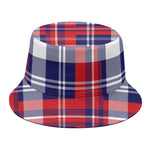 USA Plaid Pattern Print Bucket Hat