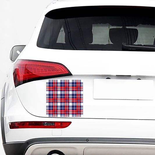 USA Plaid Pattern Print Car Sticker