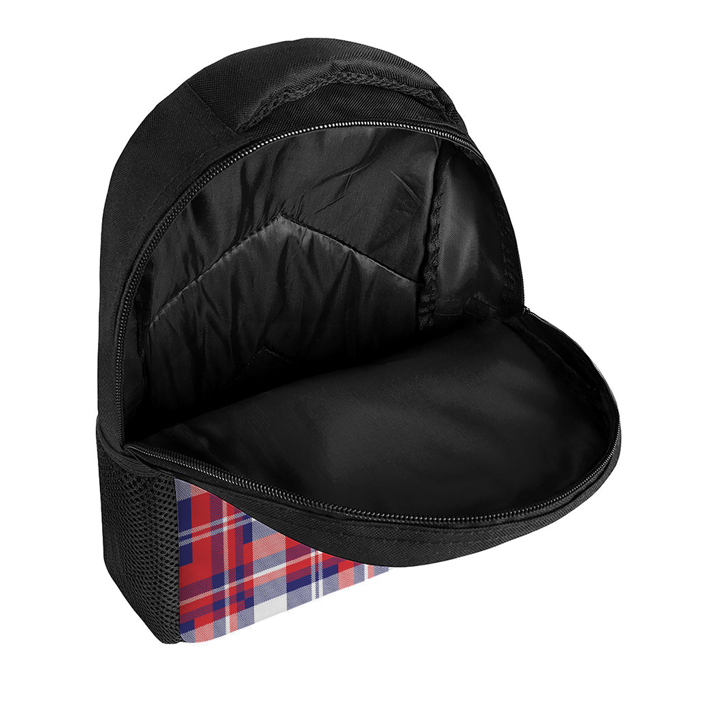 USA Plaid Pattern Print Casual Backpack