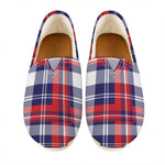 USA Plaid Pattern Print Casual Shoes