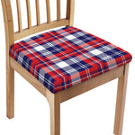 USA Plaid Pattern Print Chair Cushion Cover