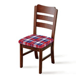 USA Plaid Pattern Print Chair Cushion Cover