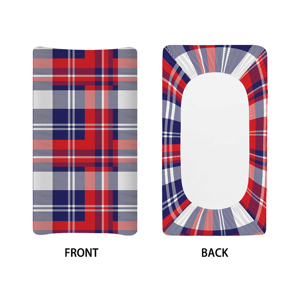 USA Plaid Pattern Print Changing Pad Cover