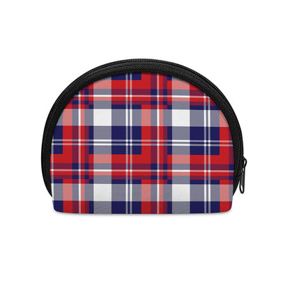USA Plaid Pattern Print Coin Purse