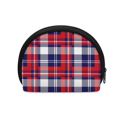 USA Plaid Pattern Print Coin Purse