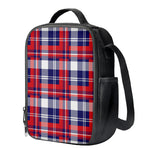 USA Plaid Pattern Print Crossbody Lunch Bag
