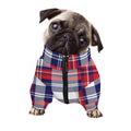 USA Plaid Pattern Print Dog Zip Up Jacket