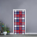 USA Plaid Pattern Print Door Sticker