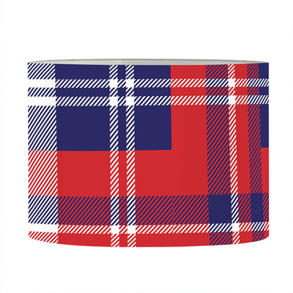 USA Plaid Pattern Print Drum Lamp Shade