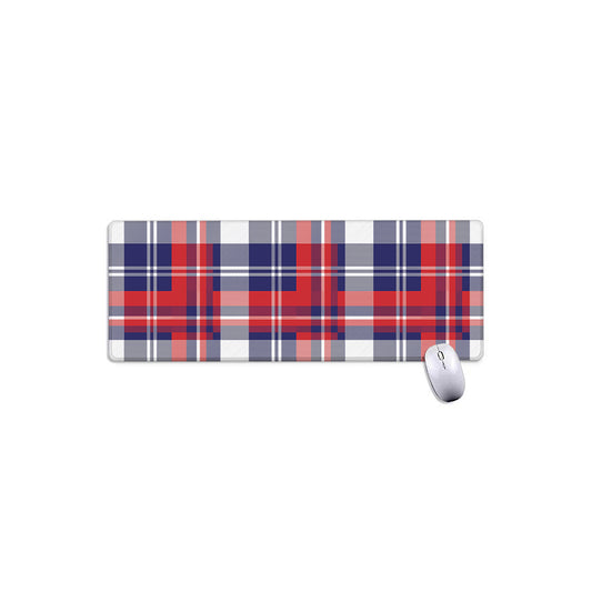 USA Plaid Pattern Print Extended Mouse Pad