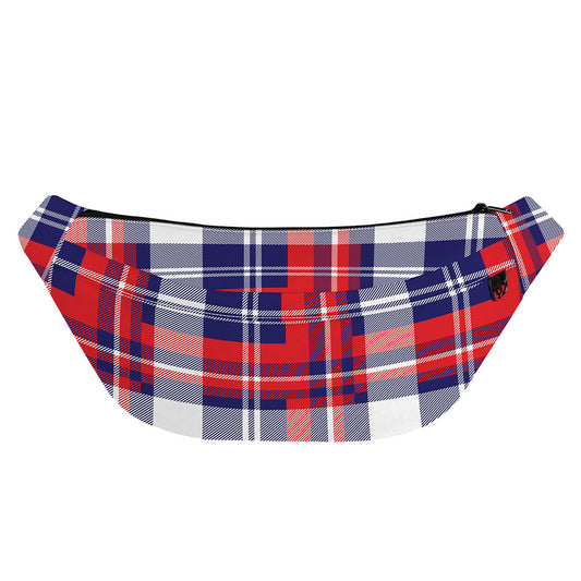 USA Plaid Pattern Print Fanny Pack