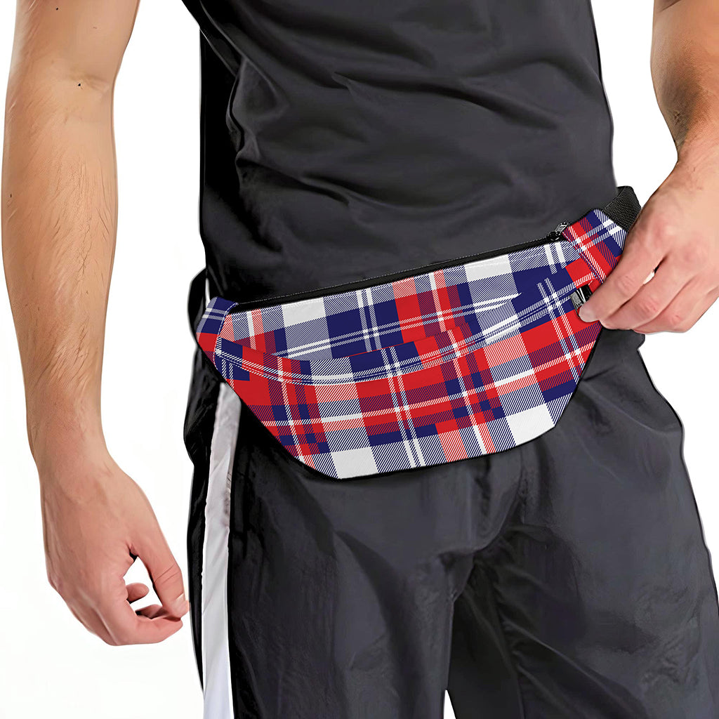 USA Plaid Pattern Print Fanny Pack