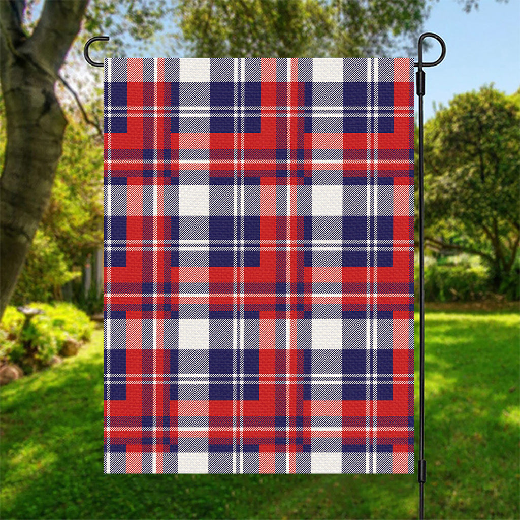 USA Plaid Pattern Print Garden Flag