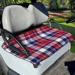 USA Plaid Pattern Print Golf Cart Seat Cover