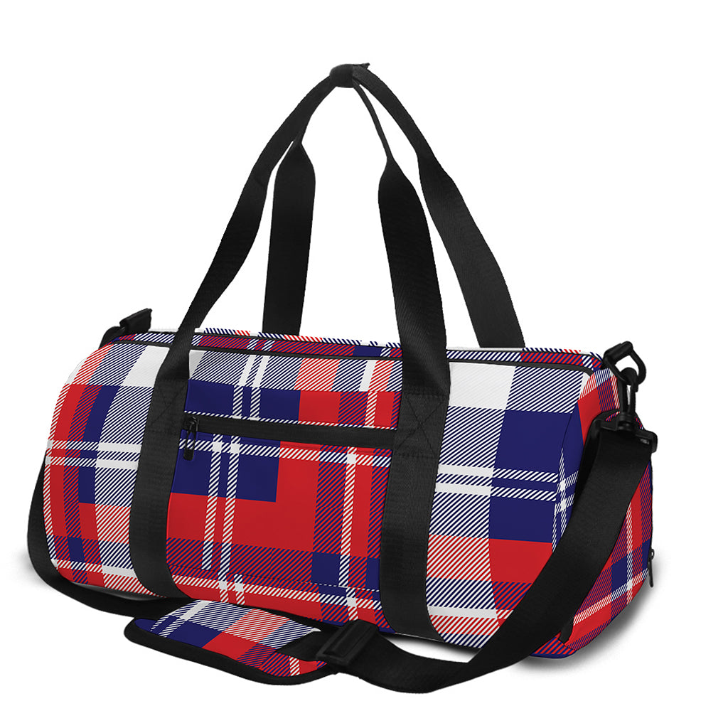 USA Plaid Pattern Print Gym Bag