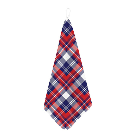 USA Plaid Pattern Print Hand Towel