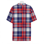 USA Plaid Pattern Print Hawaiian Shirt