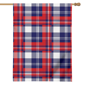 USA Plaid Pattern Print House Flag