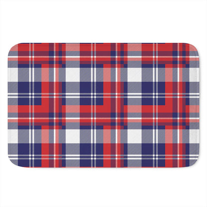 USA Plaid Pattern Print Indoor Door Mat