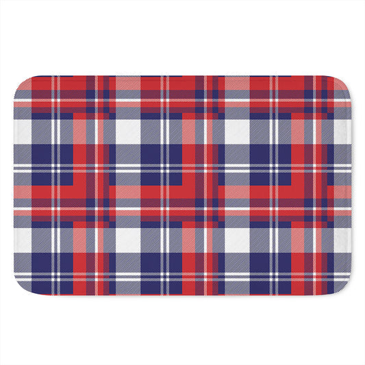 USA Plaid Pattern Print Indoor Door Mat