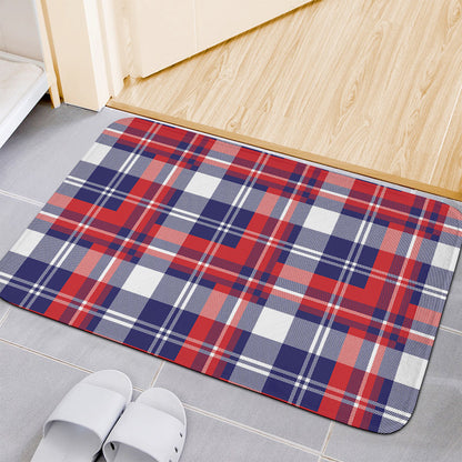 USA Plaid Pattern Print Indoor Door Mat
