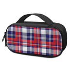 USA Plaid Pattern Print Insulin Cooler Travel Case