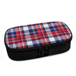 USA Plaid Pattern Print Insulin Cooler Travel Case