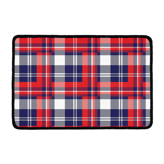 USA Plaid Pattern Print Kitchen Mat