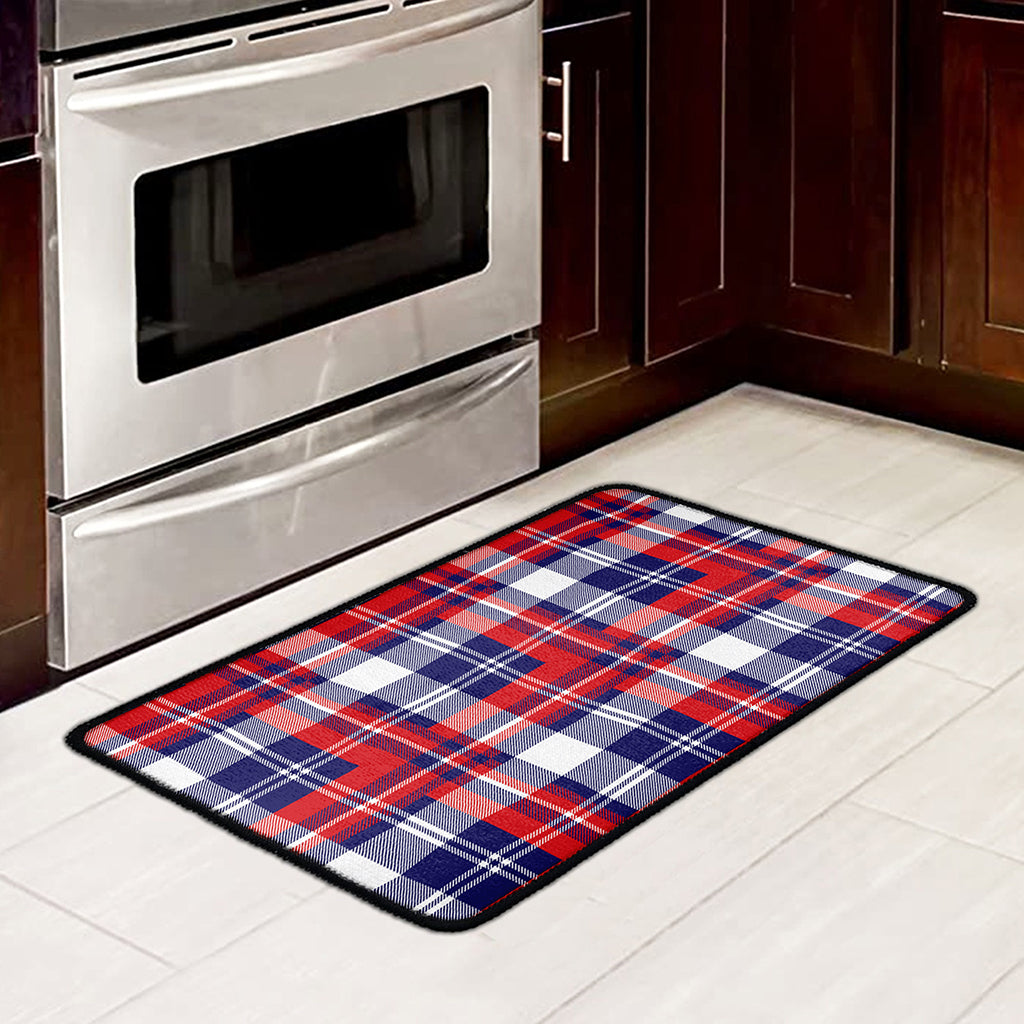 USA Plaid Pattern Print Kitchen Mat