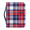USA Plaid Pattern Print Leather Bible Cover