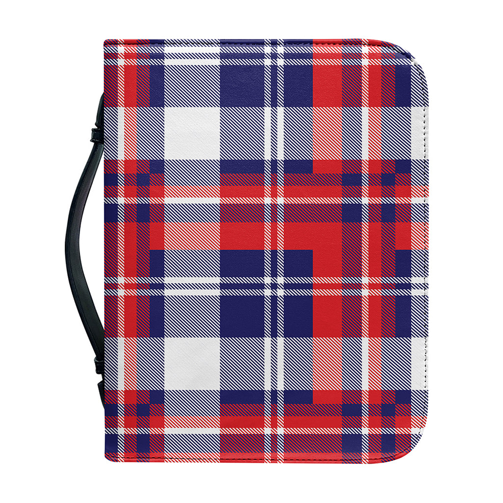 USA Plaid Pattern Print Leather Bible Cover