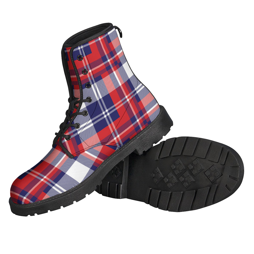 USA Plaid Pattern Print Backpack