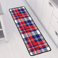 USA Plaid Pattern Print Long Kitchen Mat