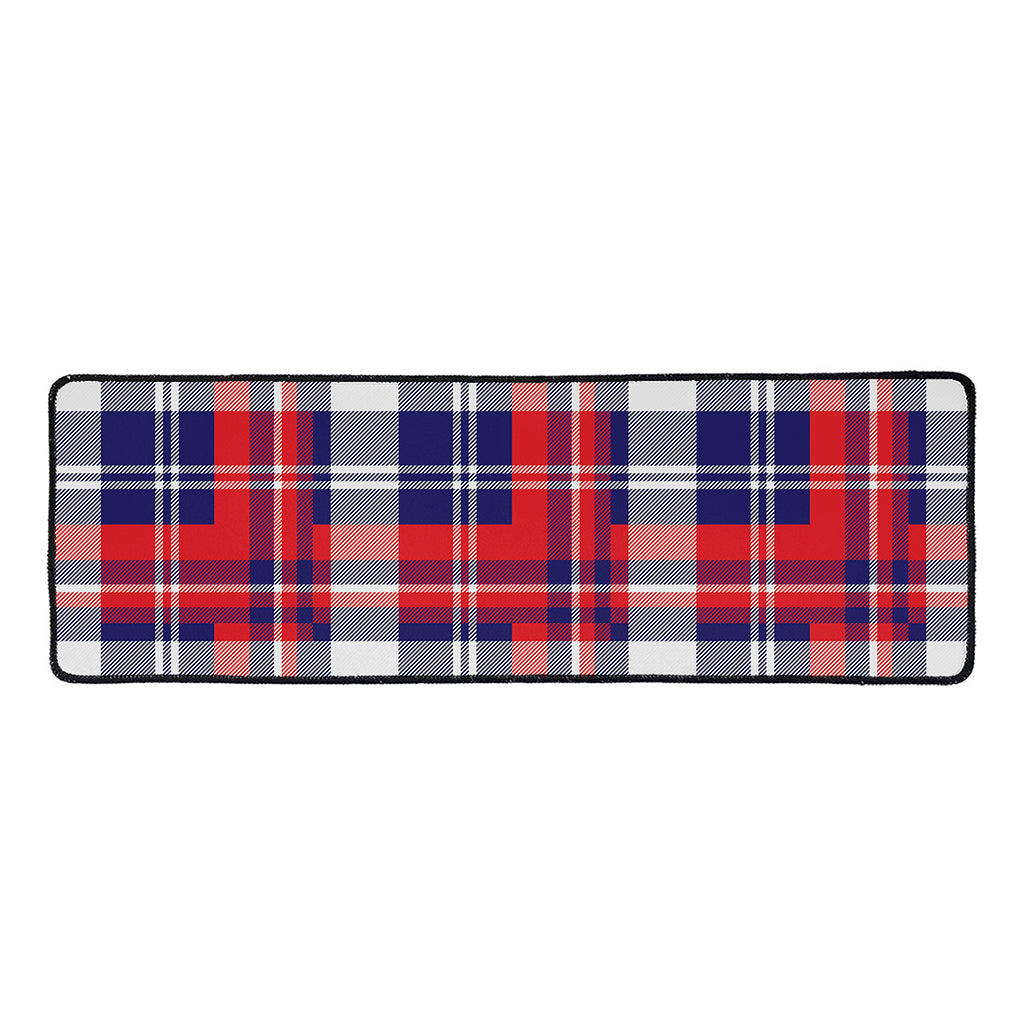 USA Plaid Pattern Print Long Kitchen Mat