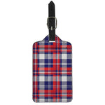 USA Plaid Pattern Print Luggage Tag