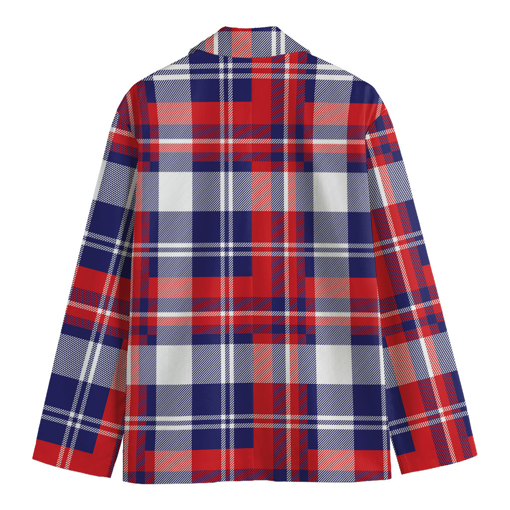USA Plaid Pattern Print Men's Blazer