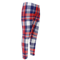 USA Plaid Pattern Print Men's Compression Pants