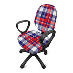 USA Plaid Pattern Print Office Chair Cover