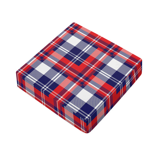 USA Plaid Pattern Print Outdoor Seat Cushion Cover