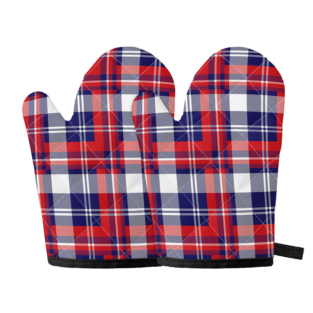 USA Plaid Pattern Print Oven Mitts