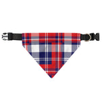 USA Plaid Pattern Print Over The Collar Dog Bandana
