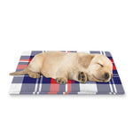 USA Plaid Pattern Print Pet Cooling Mat Cover
