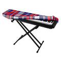 USA Plaid Pattern Print Piano Keyboard Cover