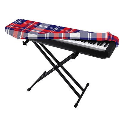 USA Plaid Pattern Print Piano Keyboard Cover