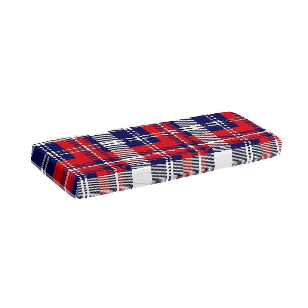 USA Plaid Pattern Print Piano Keyboard Cover