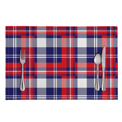 USA Plaid Pattern Print Placemat